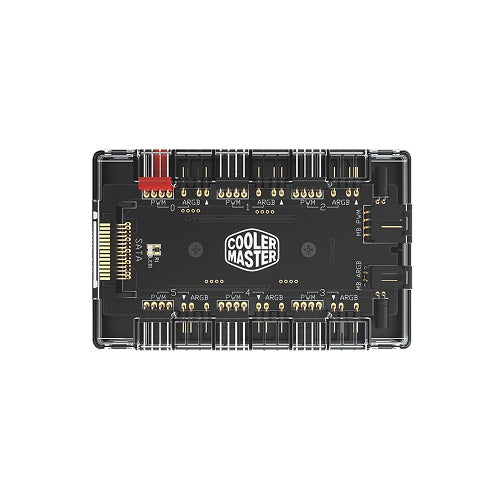 Cooler Master MasterFan ARGB PWM Fan Hub - 6 Port RGB & PWM Controller for PC Cooling, Sync with Motherboard - Perfect for Gaming Rigs & Custom PC Builds