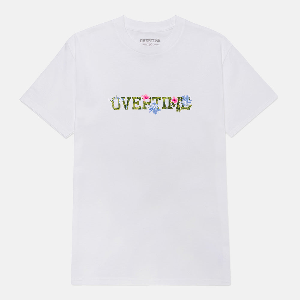 Overtime Bloom Tee - Stylish Floral Print T-Shirt for Women | Casual & Workout Comfort | Perfect for Everyday Wear, Gym, and Outdoor Activities