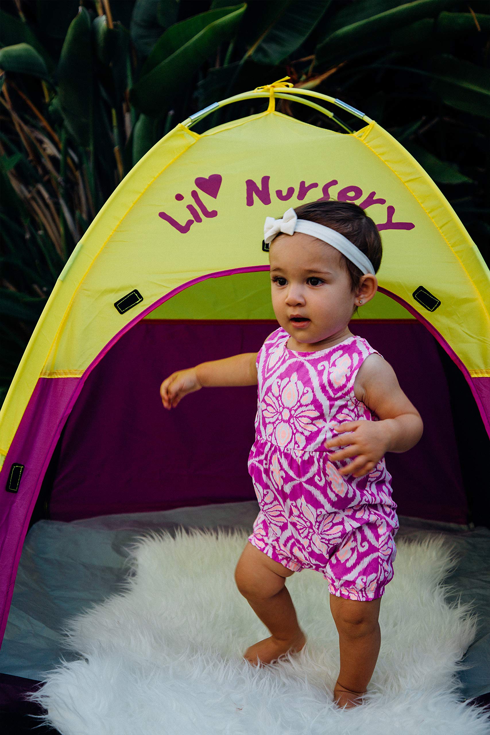 Pacific Play Tents Lil Nursery - Portable Baby Play Tent & Sun Shelter for Infants Toddlers | Indoor Outdoor Playhouse, Beach Park Daycare Nursery Decor
