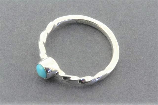 Exquisite Turquoise Twist Ring in Sterling Silver – Perfect for Boho Jewelry & Everyday Elegance