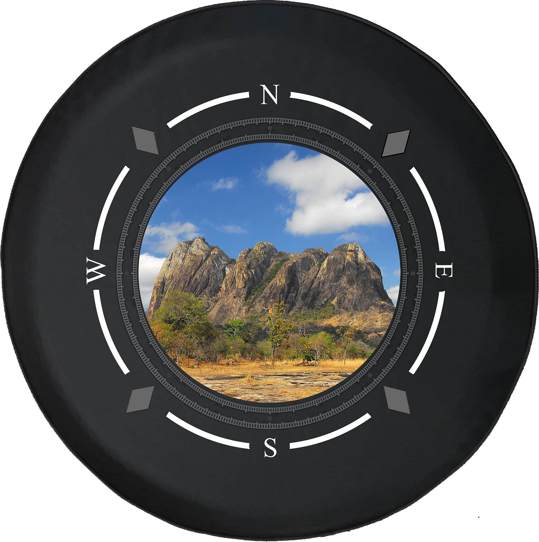Premium American Unlimited Spare Tire Cover with Compass Design - Universal Fit for SUVs, Trailers, RVs & Most Vehicles | Durable Wheel Protection for Off-Road Adventures & Camping Trips