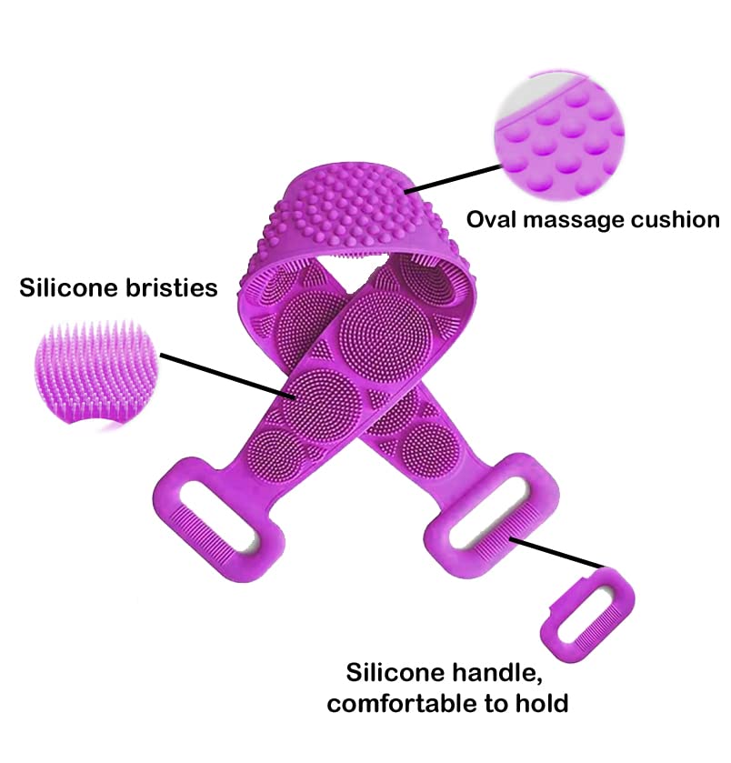 Smart Buy Bath Brush for Back Scrubber - Exfoliating Body Washer with Smooth Bristles for Men & Women [Pack of 1] - Perfect for Shower, Bath & Spa Relaxation