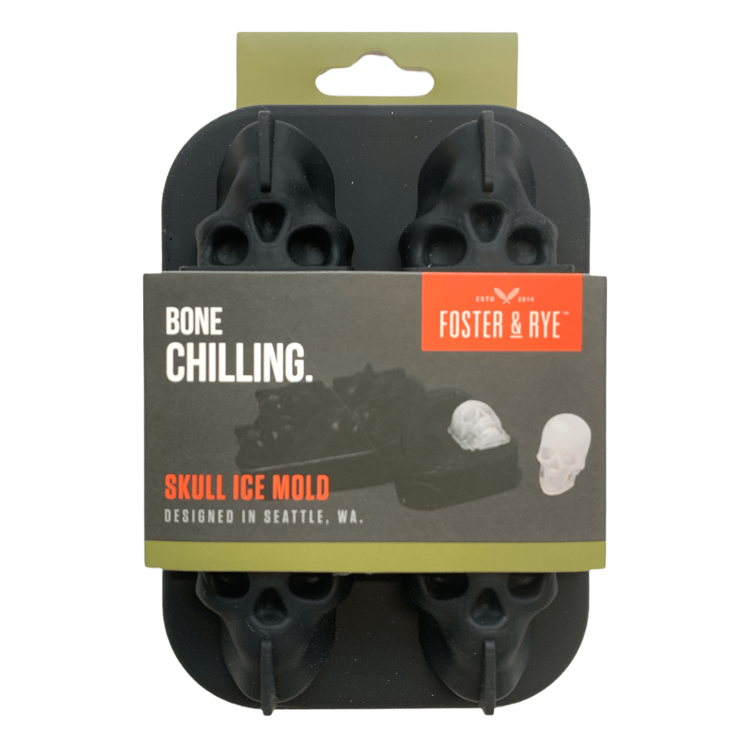 Premium Skull Ice Molds 4 Pack - Reusable Silicone Ice Cube Trays for Halloween Cocktails, Whiskey, Bourbon & Party Drinks - Perfect for Spooky Themed Parties & Home Bars