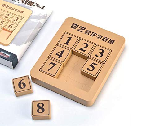Cuberspeed 8 Klotski Magnetic Slide Number Puzzle - Brain Teaser Toy, Tangram Jigsaw Game for Kids & Adults - Perfect for Travel, Classroom & Family Game Night