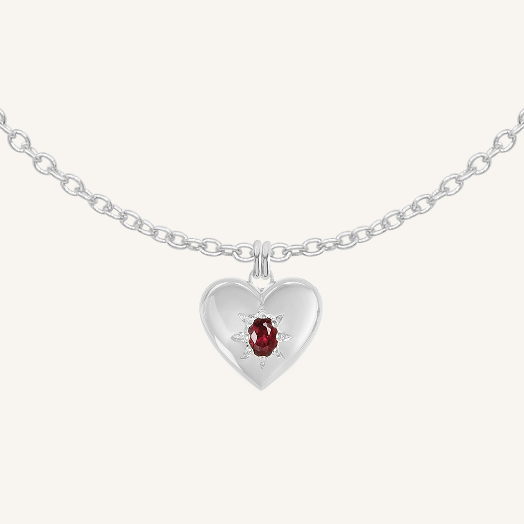Elegant Rouge Heart Charm Necklace for Women - Romantic Gift for Valentine's Day, Anniversary & Special Occasions