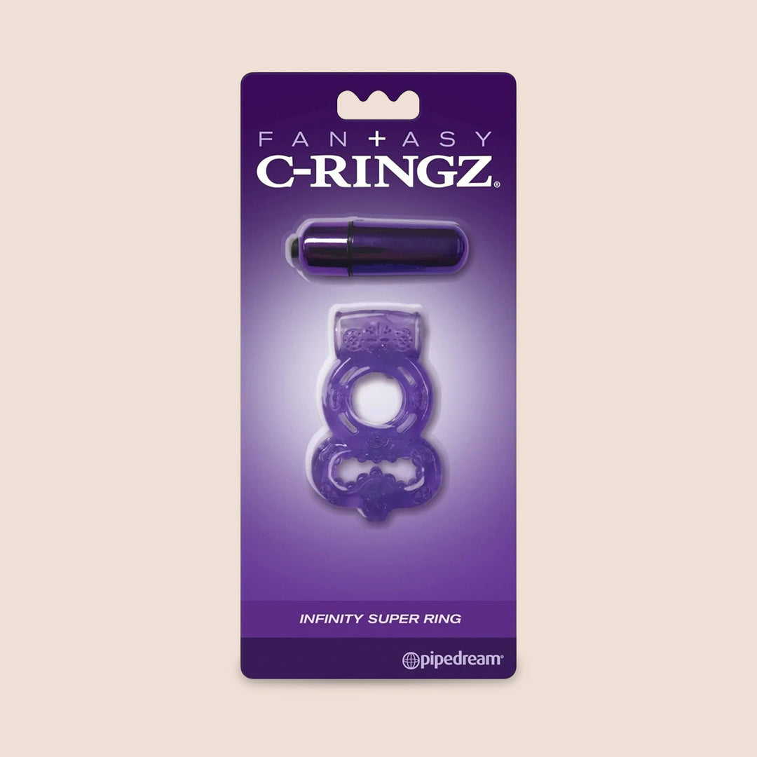 Fantasy C Ringz Infinity Super Ring - Vibrating Cock & Ball Ring for Enhanced Pleasure | Couples Sex Toy for Intimate Play & Sensual Massage