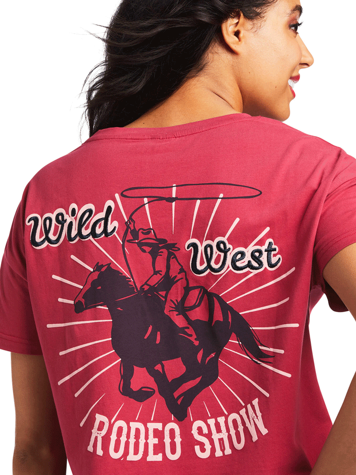 Ariat Women's Rodeo Show Tee - 10039830 - Red Bud Western Shirt for Rodeo, Horse Riding & Country Fashion