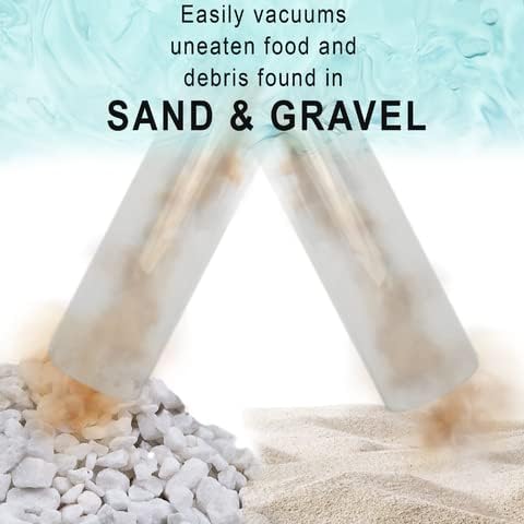 SunGrow Manual Aquarium Gravel Cleaner Siphon Vacuum - Fish Tank Water Changer Kit with Hose & Priming Bulb for Gravel & Sand Cleaning (Black) | Perfect for Freshwater & Saltwater Tanks, Easy Maintenance for Small to Medium Aquariums