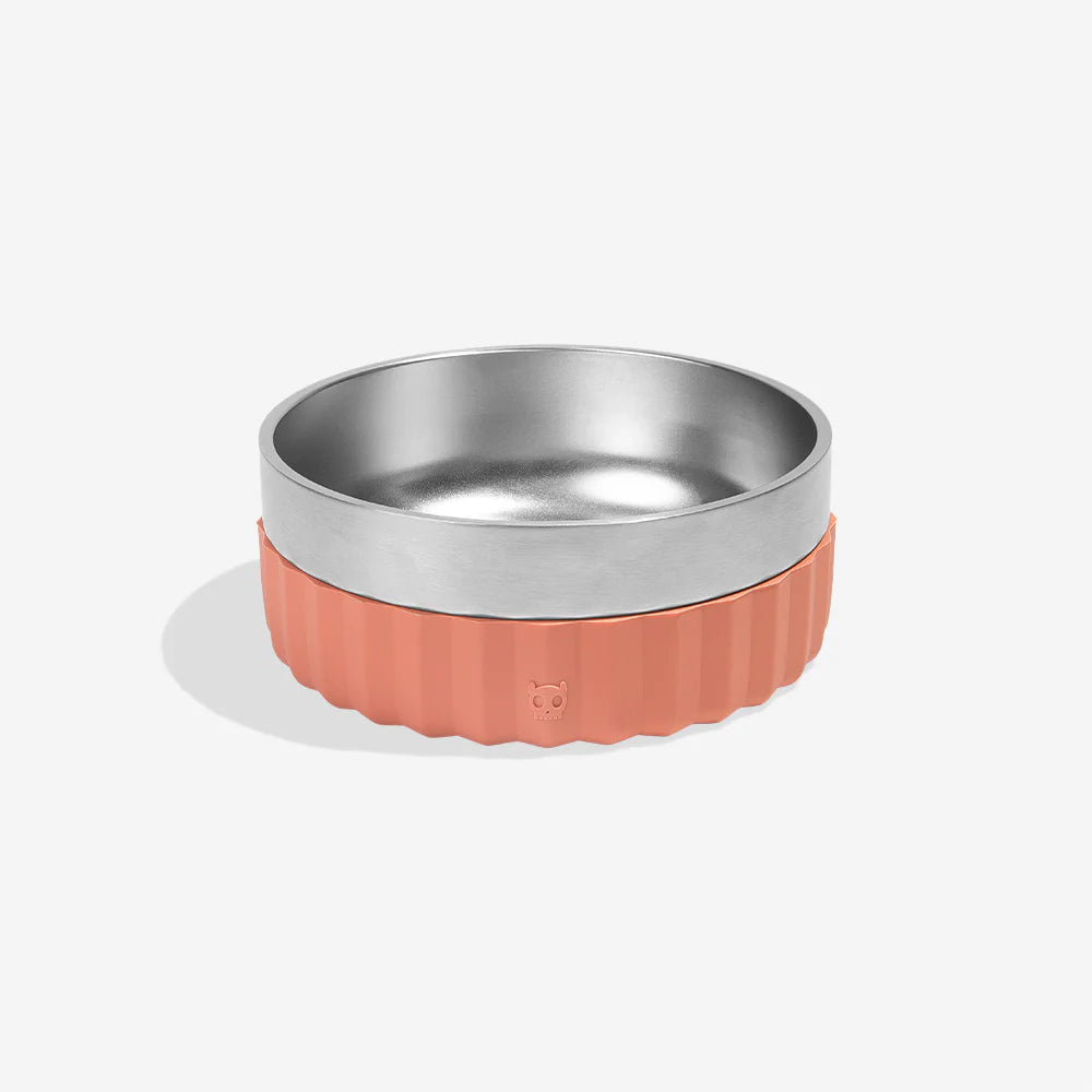 Plato Tuff Bowl 1.2L - Durable Ceramic Pet Food Dish for Dogs & Cats - Mayo Star Clay Design by Zee.Dog - Perfect for Wet/Dry Food & Water - Shatterproof & Non-Slip Base