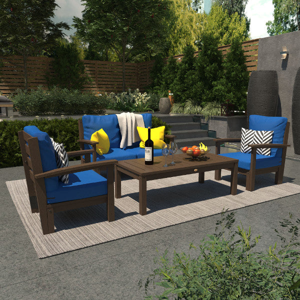 Custom Deep Seating Loveseat Set with Matching Chairs & Coffee Table - Perfect for Living Room, Patio or Outdoor Conversation Area
