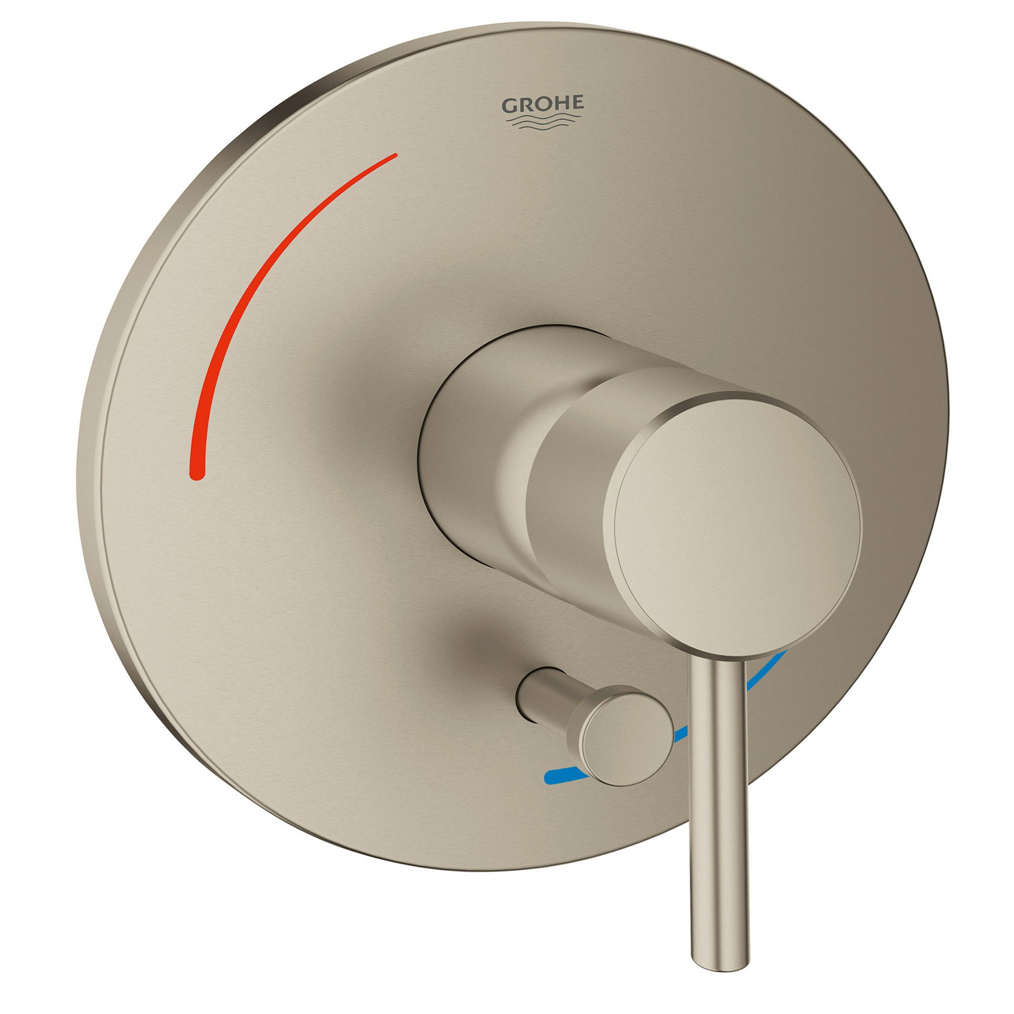 Grohe 29102EN1 Concetto Soft 1-Handle Bath Shower Trim Kit - Brushed Nickel Finish | Modern Bathroom Faucet Set for Shower & Tub | Easy Installation (Valve Sold Separately) | Perfect for Home Renovation & Spa-Like Experience