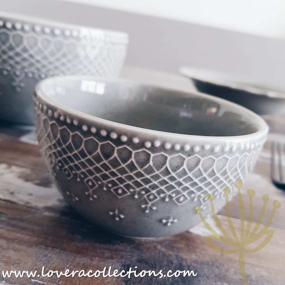 French Lace Dinnerware Set - Elegant Porcelain Plates & Bowls for Formal Dining, Wedding Reception & Holiday Table Setting (50% Off Limited Time Sale)