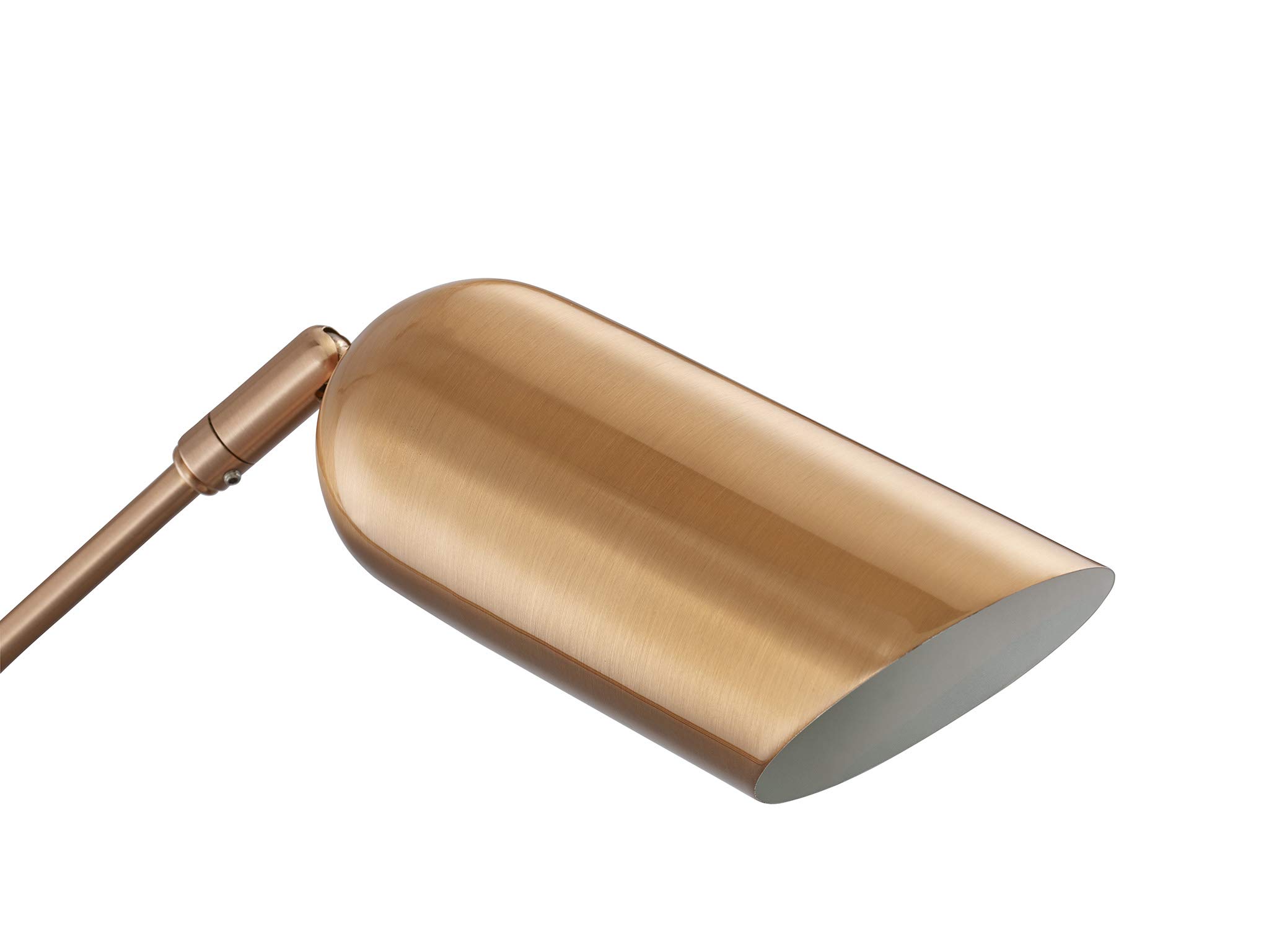 Premium Wilem Desk Lamp - Modern & Luxury Copper Finish Table Lamp for Living Room, Bedroom, Office - Dimmable LED Light for Reading, Working & Home Decor