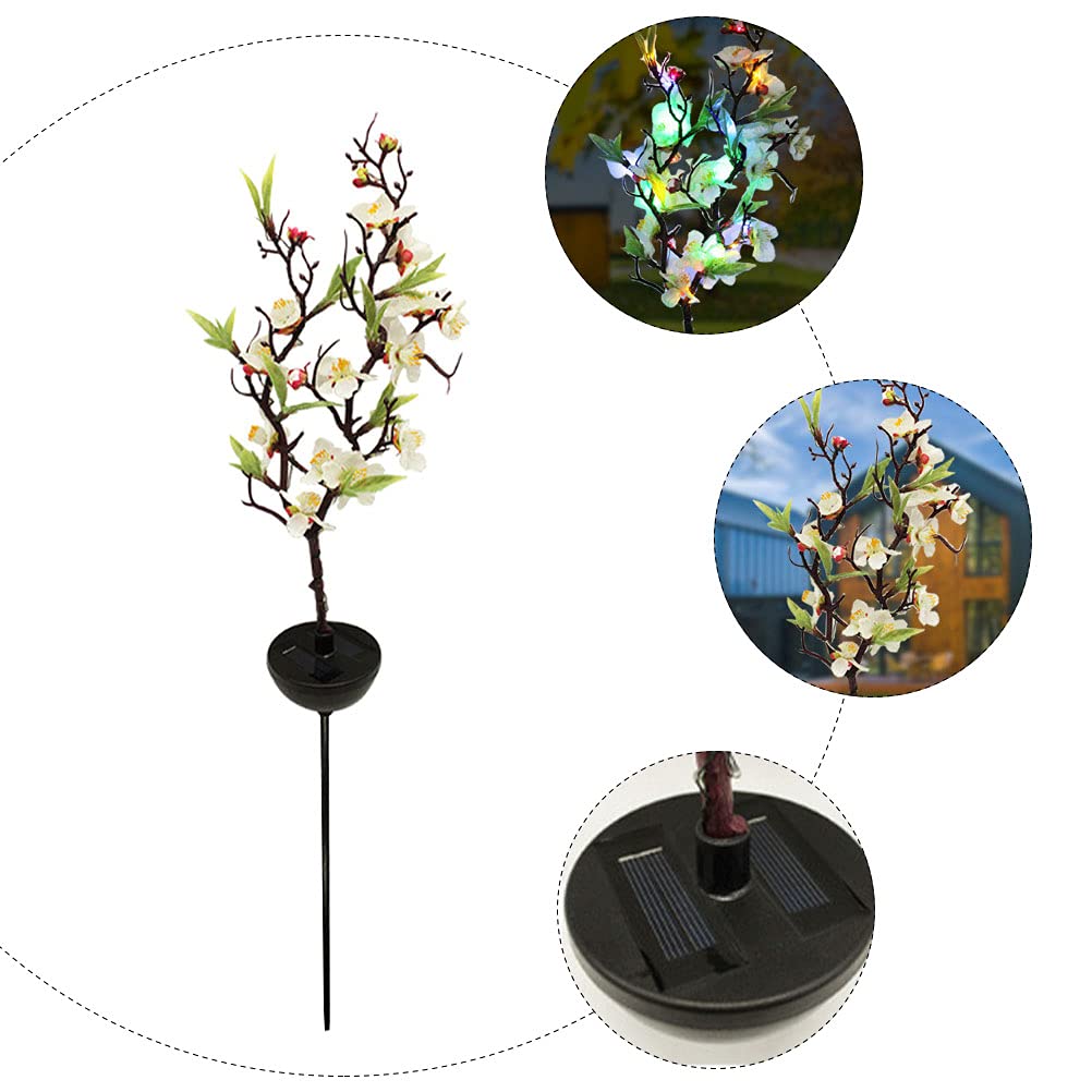 Totority Solar Flower Light - 1 Pack Solar Powered Garden Stake Light, Outdoor Lawn Decoration for Yard, Pathway, Wedding & Party Events