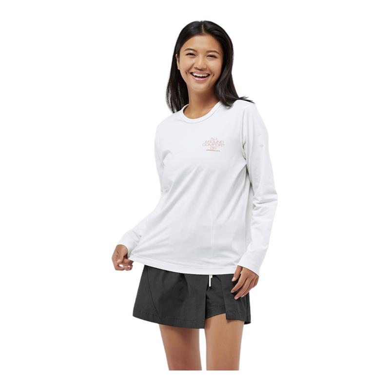 Premium Long Sleeve T-Shirt for Men & Women - Soft Cotton Crewneck Basic Tee L324W008/00NA - Perfect for Casual Wear, Layering & Everyday Comfort