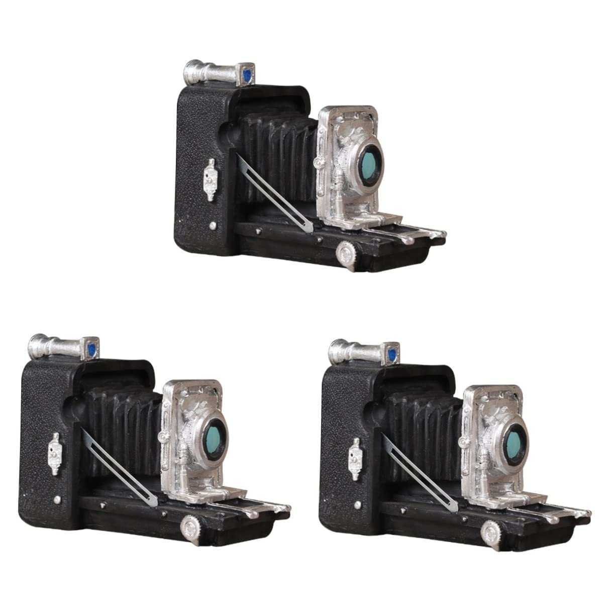 Vintage Metal Retro Camera Model - 3pcs Antique Film Camera DIY Ornament for Home Decor, Window Display & Gift Idea | Perfect for Vintage Themed Rooms, Photography Enthusiasts & Collectors