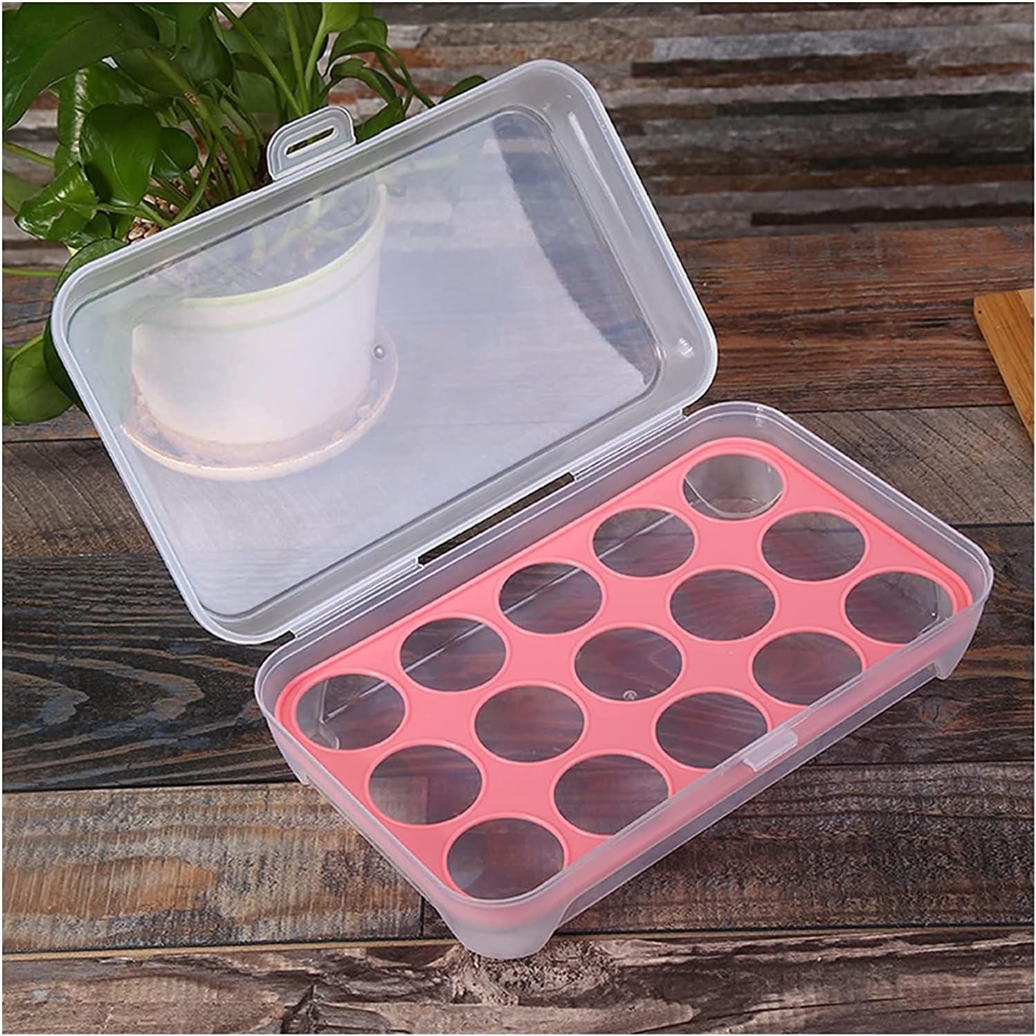 EARTHCONE Reusable Egg Storage Container - 15 Egg Capacity Refrigerator Organizer, Single Layer Egg Tray for Kitchen & Fridge - Perfect for Farm Fresh Eggs, Camping & Meal Prep (1 Pack)