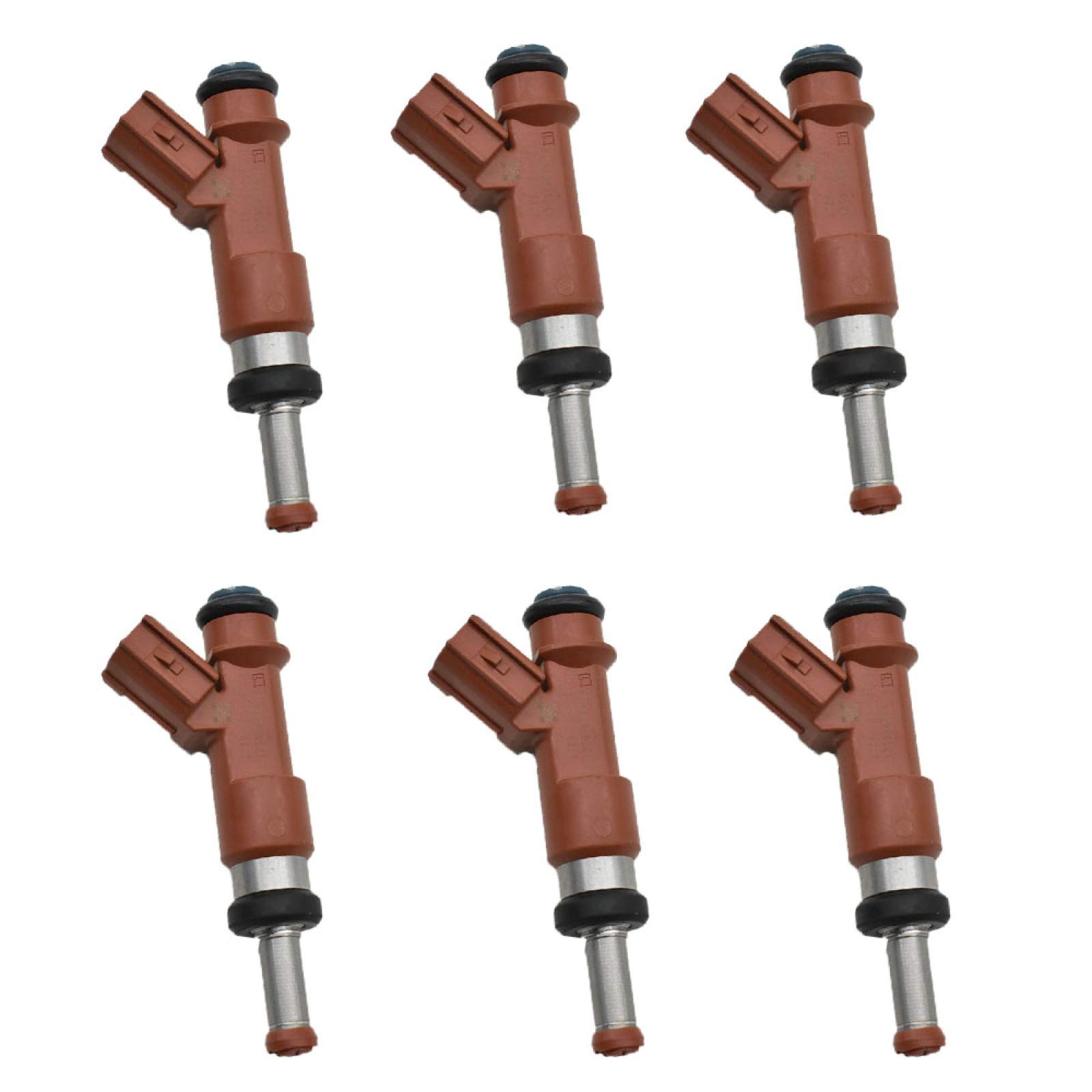 YSLR 6PCS Fuel Injector Set Compatible with Toyota Highlander RAV4 Camry ES350 - 23250 0P040 23250 31050 - Improve Engine Performance & Fuel Efficiency for Smooth Driving
