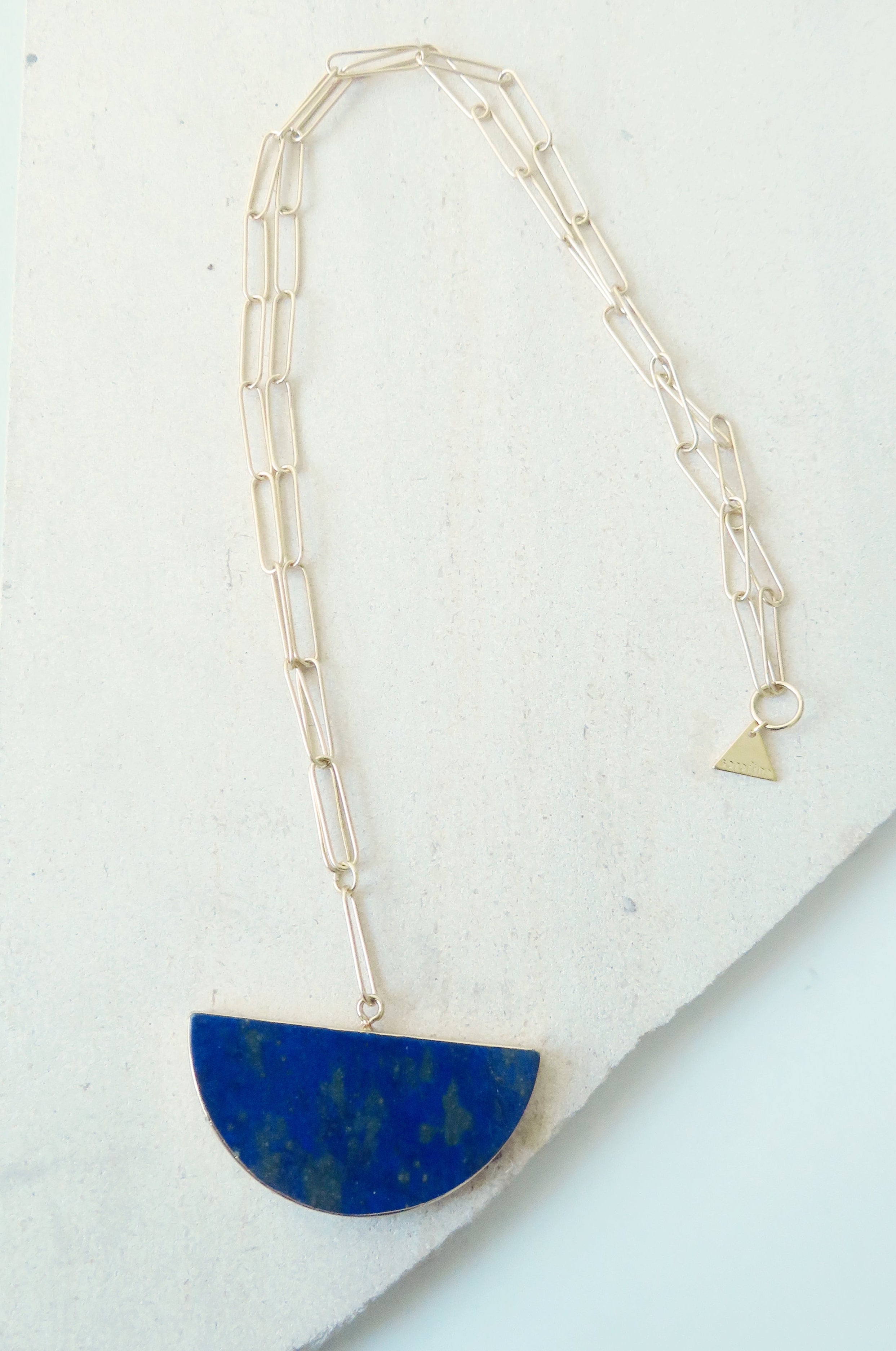 Half Moonstone Paperclip Chain Necklace - Dainty Minimalist Jewelry for Women | Perfect for Everyday Wear, Layering & Gift Giving