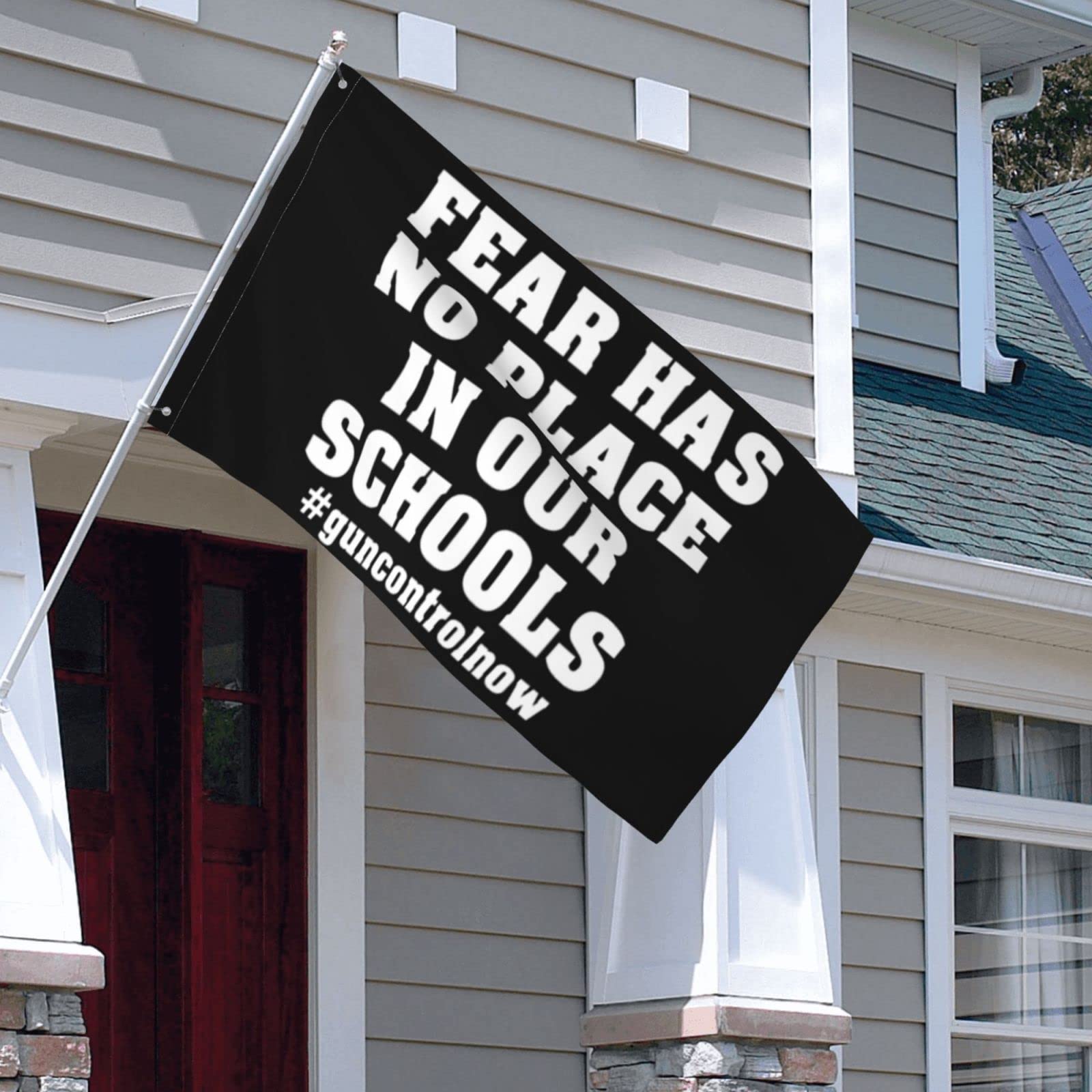 3x5 March For Our Lives Flag - Pray For Uvalde Texas, Enough Is Enough Gun Control Now, End Gun Violence, Protect Our Kids Not Guns - No More Silence Protest Banner (No Flag Pole Included) - Perfect for Rallies, Memorials & Social Justice Events