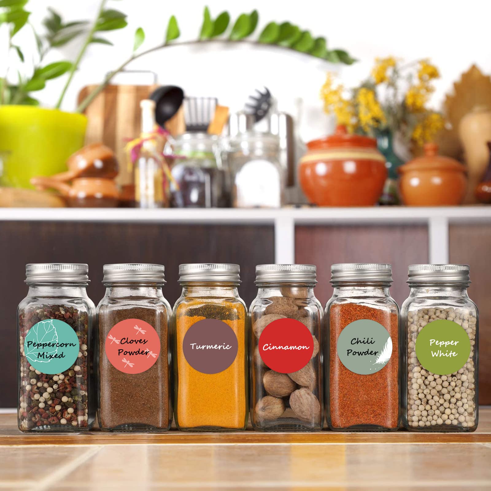 150pcs Waterproof Removable Round Sticker Labels for Bottles & Jars - 2 Sizes with Markers for Kitchen Storage, Food Containers, Canning Lids & Home Organization - Perfect for Pantry, Spice Jars, Freezer Bins & DIY Crafts