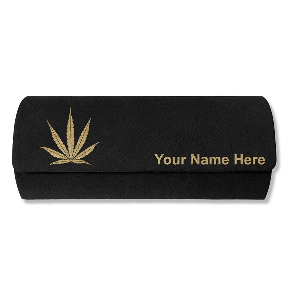Custom Engraved Sunglass Case with Marijuana Leaf Design - Perfect for Travel, Gifts & Cannabis Enthusiasts