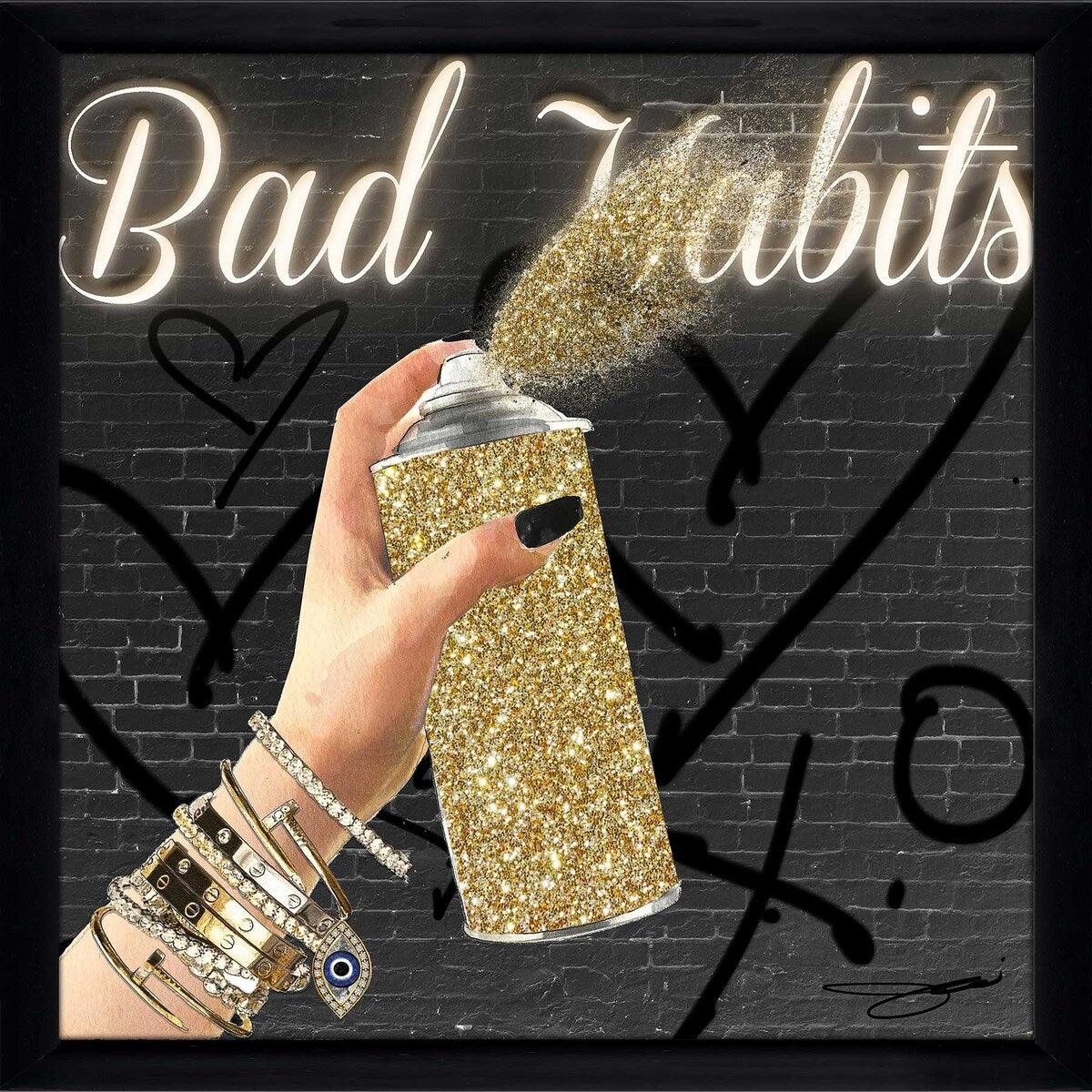Bad Habits by Jodi - Premium Acrylic Wall Art Print for Home & Office Decor - Perfect for Living Room, Bedroom, or Gift Giving