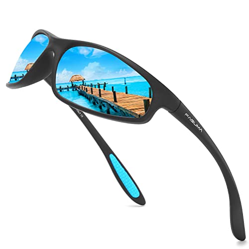 Matte Black Frame/Blue Mirrored Lens