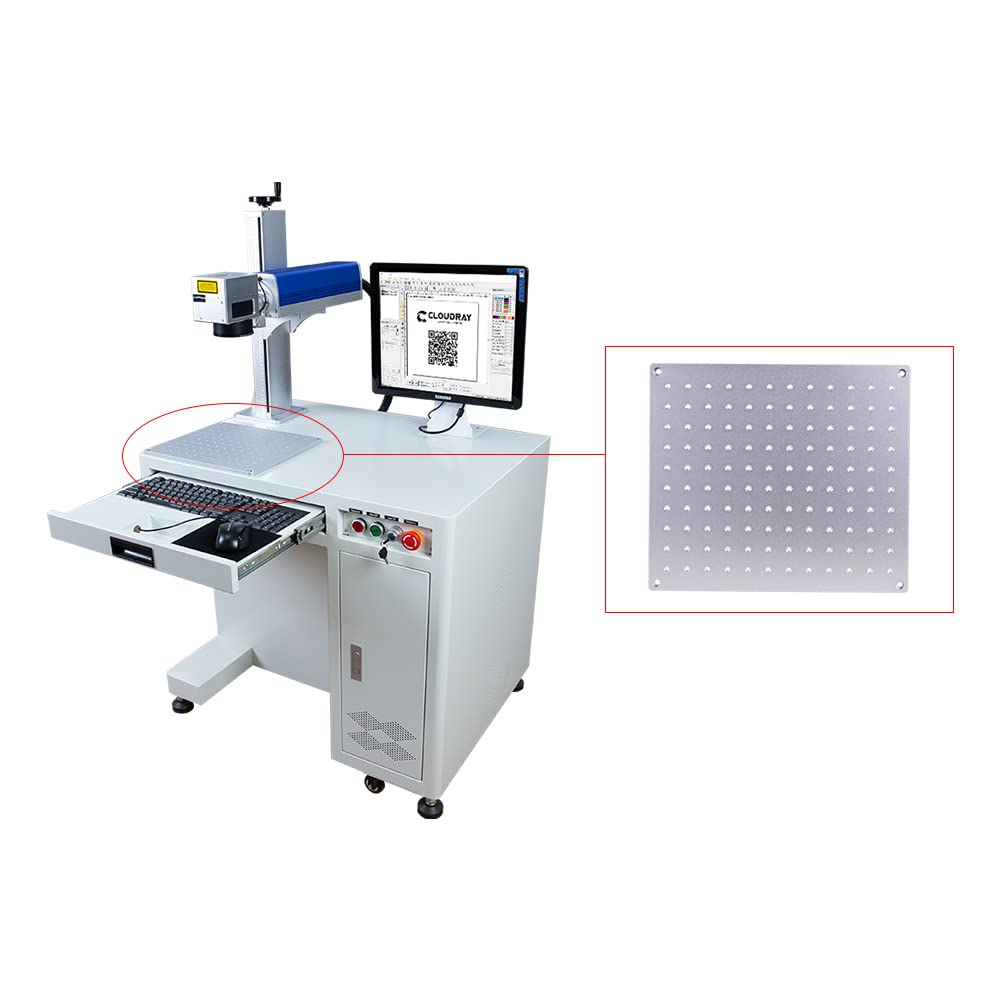 Cloudray Fiber Laser Marking Work Table - 320x280mm Aluminum Work Platform for Laser Engraving Machines | Perfect for Jewelry, Electronics & Metal Marking