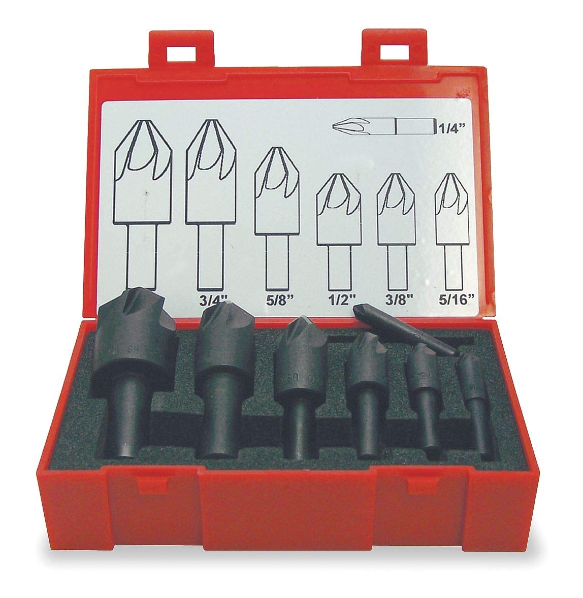 Keo 7-Piece Countersink Set, 82 Degree HSS Drill Bits for Metal & Woodworking - Perfect for DIY Projects & Professional Use