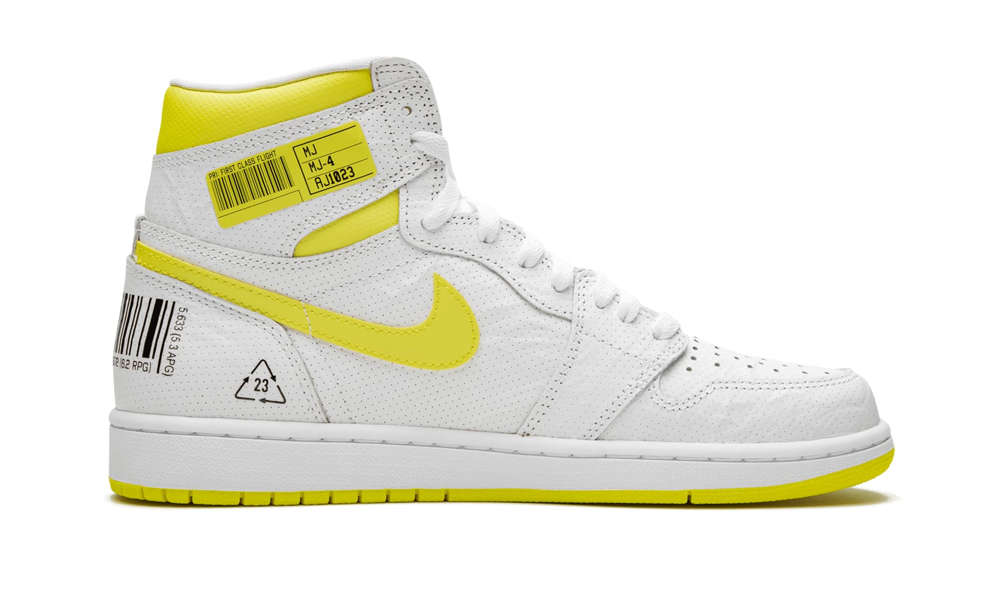 Jordan Air 1 Retro High OG White Yellow Men's Basketball Shoes - Classic Sneakers for Streetwear, Casual & Sports Fashion