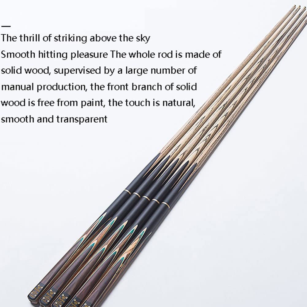 Professional BBAUER Snooker Pool Cue Stick - Small Tip, Black 8-Piece Split Cue Set (3/4 Chinese Style) for Billiards, Snooker & Game Room Decor