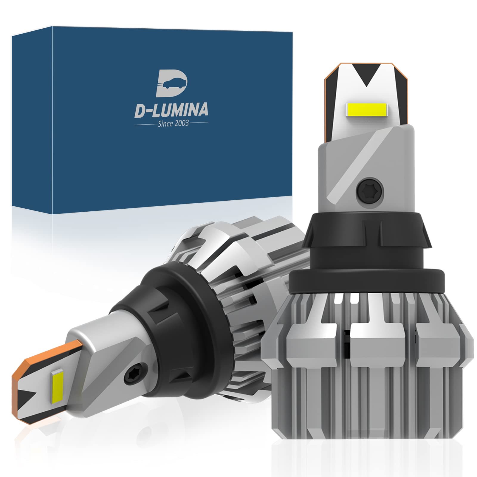 D-Lumina 912 921 LED Bulbs - 5600 Lumens 21W T15 906 W16W Backup Reverse Light for Car & Truck - Canbus Error Free, Plug & Play, 6000K White (Pack of 2) - Perfect for Nighttime Reversing & Parking Safety