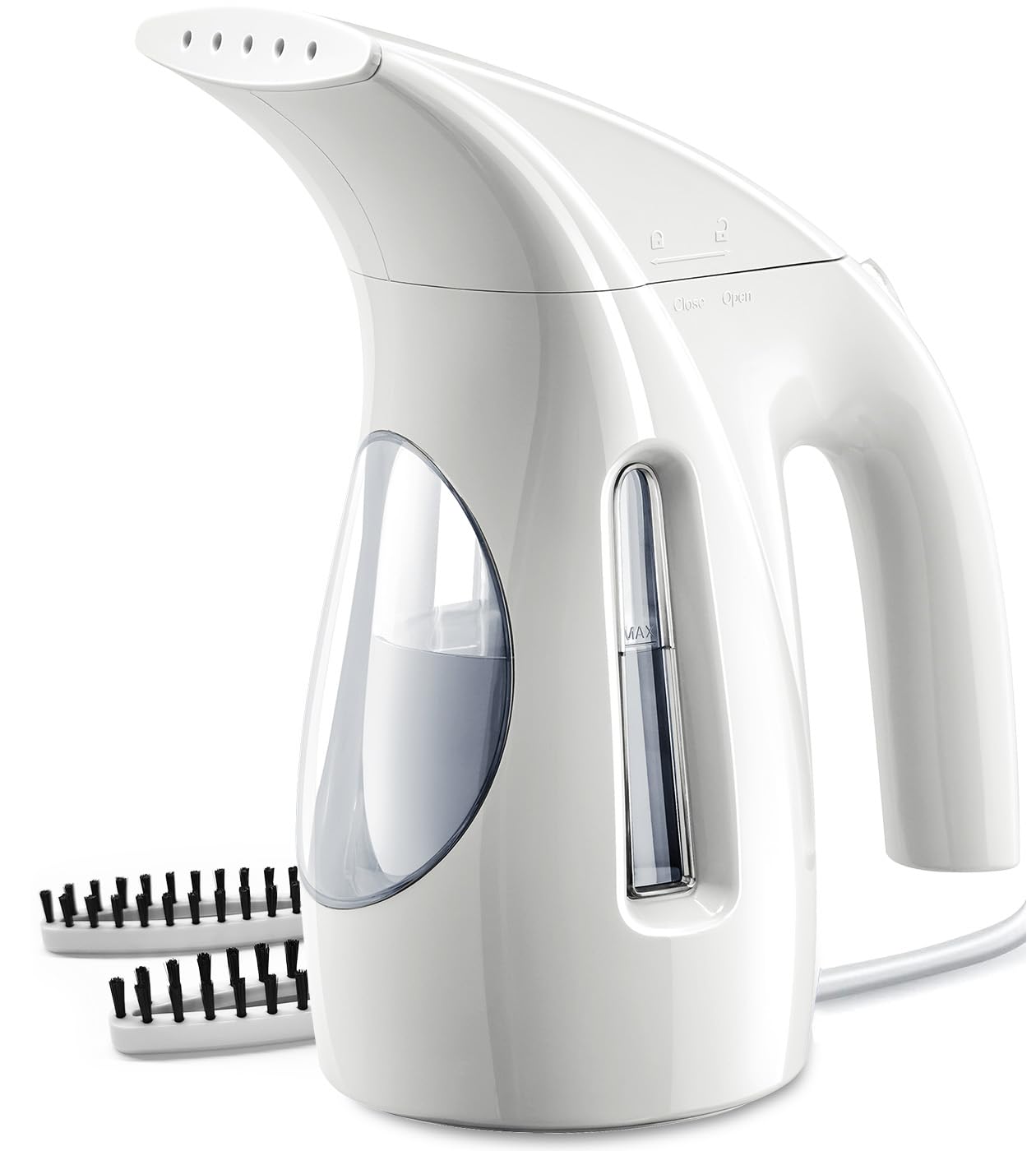HiLIFE Portable Handheld Steamer for Clothes - 700W Powerful Steam, 240ml Large Water Tank, Quick Wrinkle Remover for Shirts, Dresses & Suits - Ideal for Home, Office & Travel Use (White, 120V Only)
