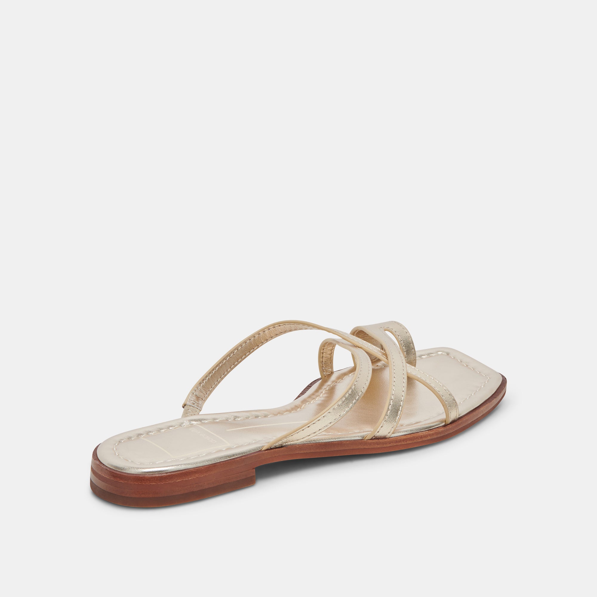 Distressed Leather Gold Sandals for Women - Comfortable & Stylish INDIGO Sandals for Beach, Vacation & Casual Wear