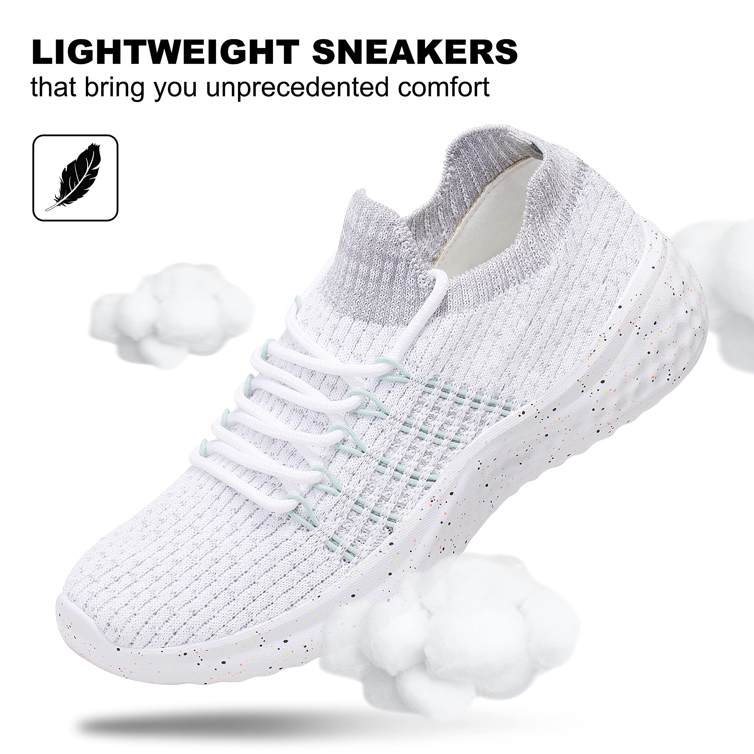 Women's Lightweight Slip-On Walking Shoes - Breathable Athletic Sneakers for Tennis, Running & Casual Wear - Perfect for Gym, Workout & Everyday Comfort