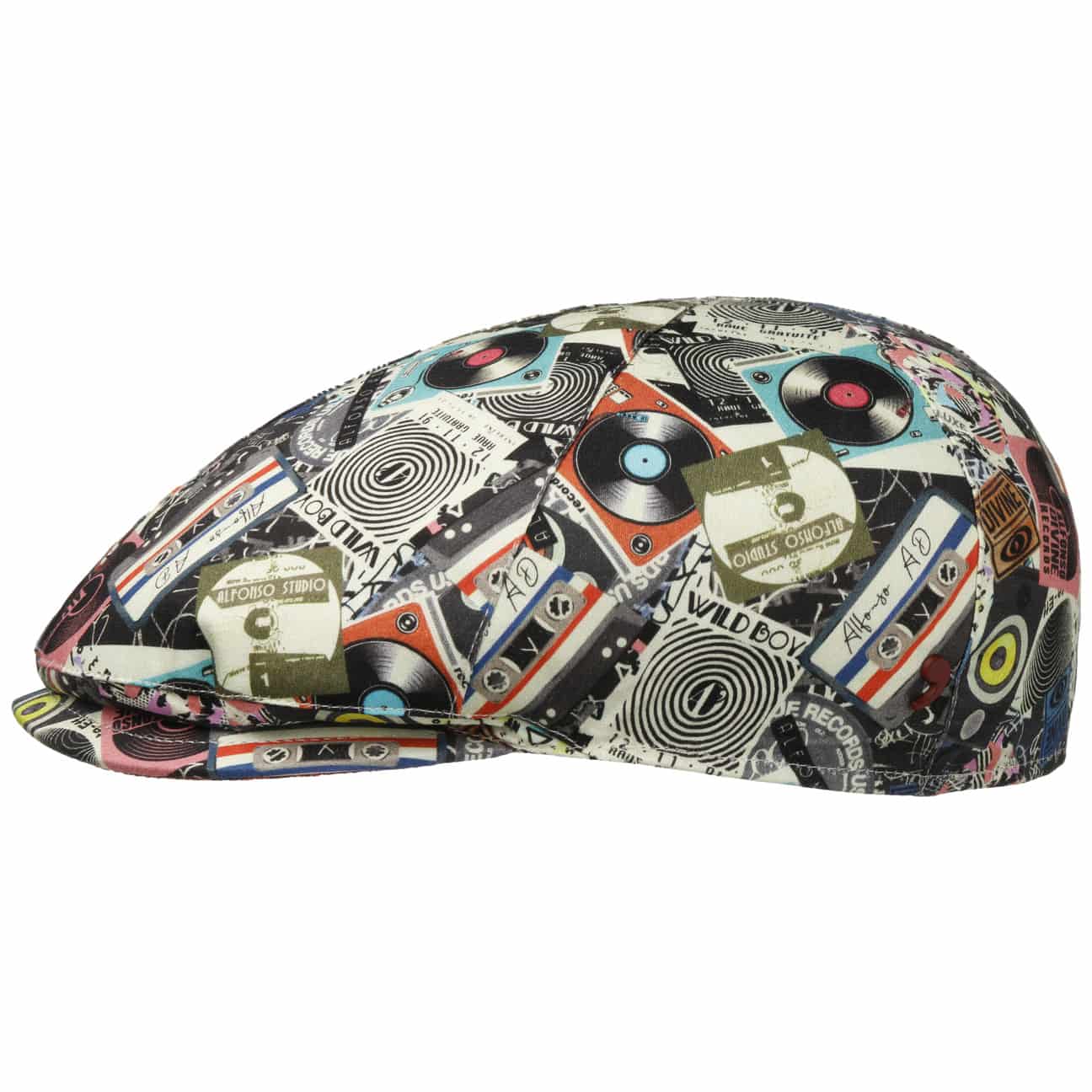 Vintage Style Music Flat Cap by Alfonso D'Este - Perfect for Jazz Festivals, Concerts & Retro Fashion Outfits