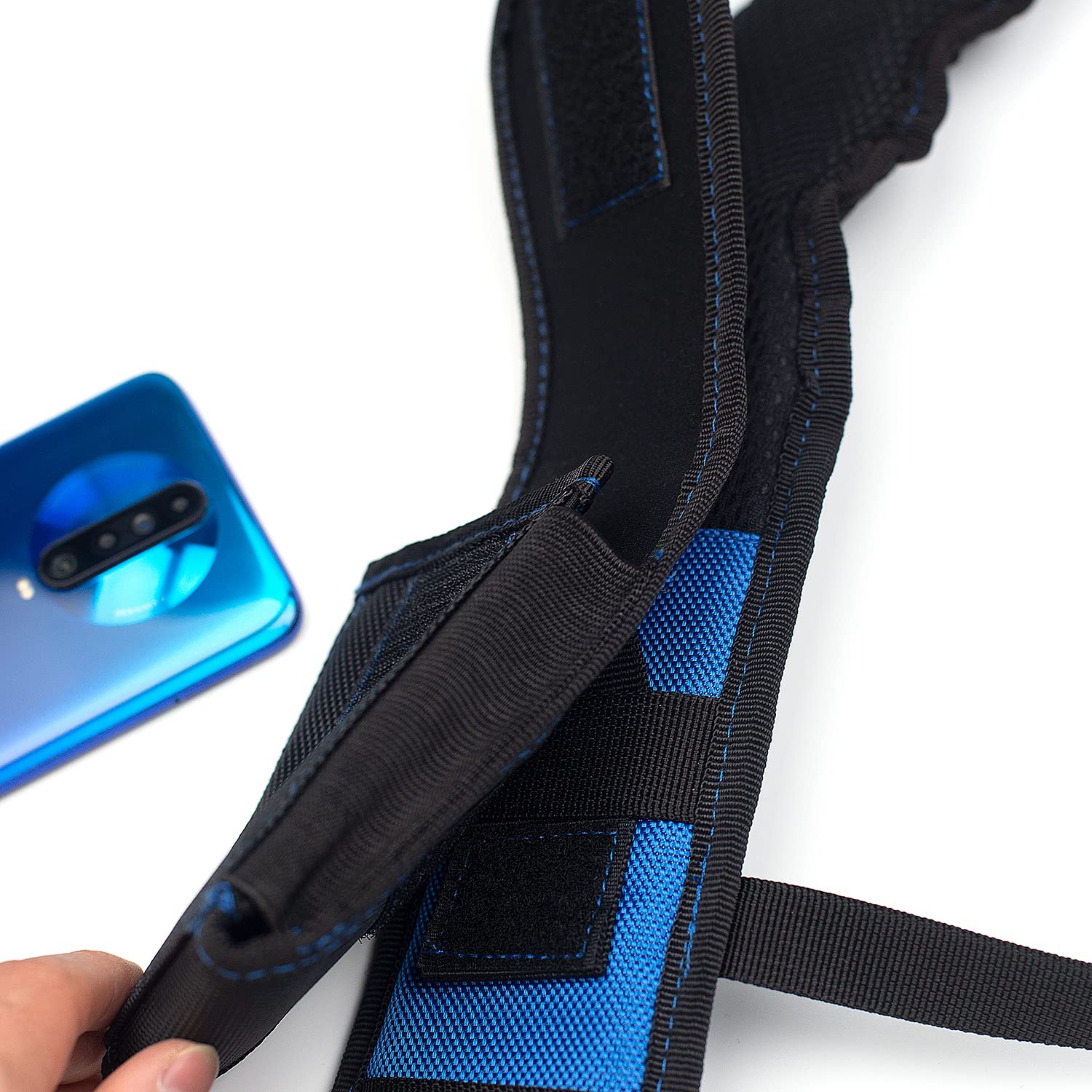 Magnetic Tool Belt Suspenders with Detachable Phone Holder & Pencil Pouch - Heavy Duty Work Belt for Construction, Carpentry & DIY Projects