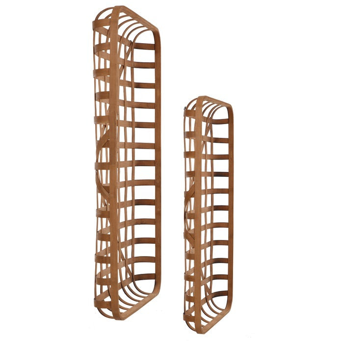 Premium Natural Bamboo Serving Trays (Set of 2) - Eco-Friendly & Durable for Entertaining, Dining, or Home Decor