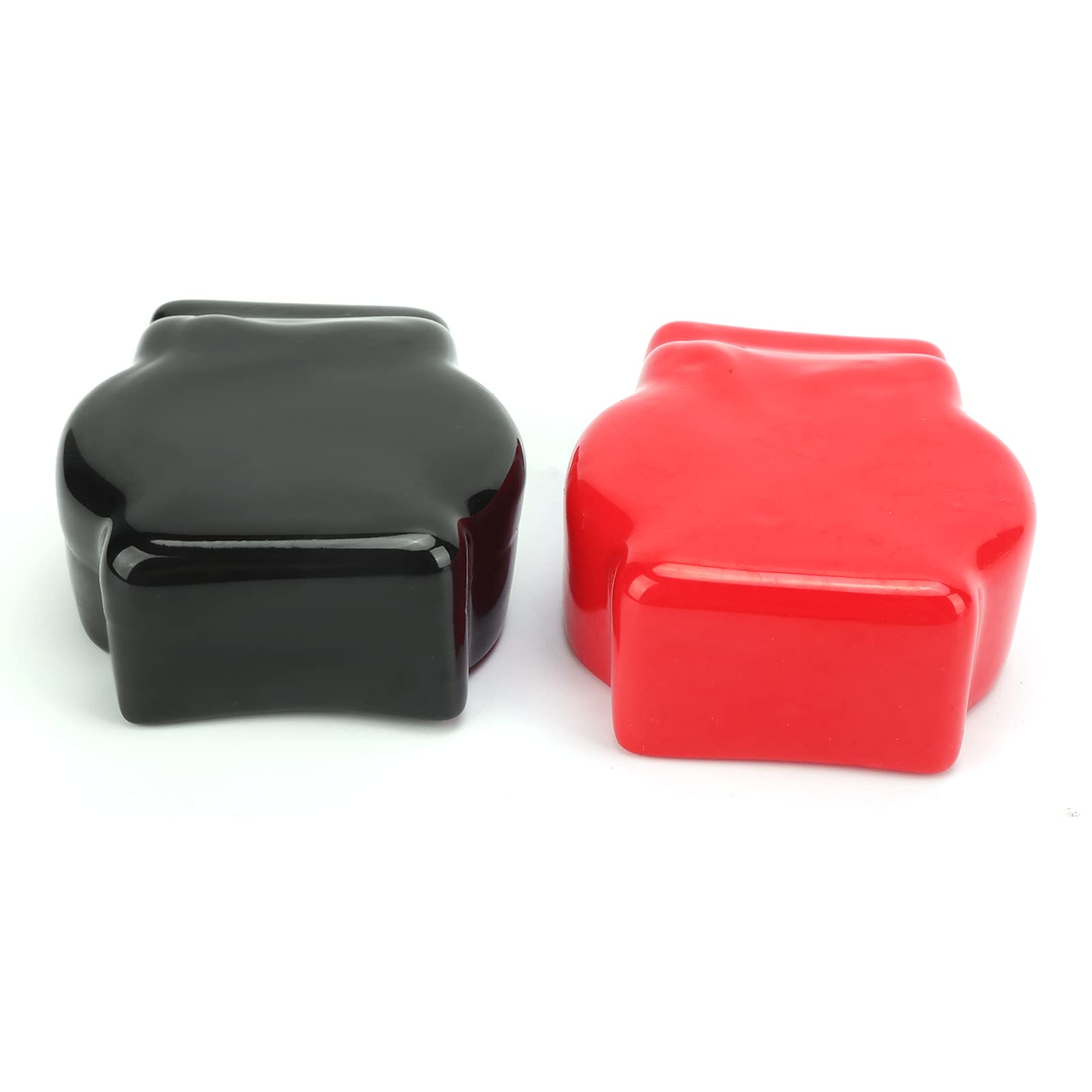 Keenso Universal Battery Terminal Covers - Insulating Protectors for Positive & Negative Top Post Terminals - Fits Car, Motorcycle, Truck Batteries | Prevent Short Circuits & Corrosion