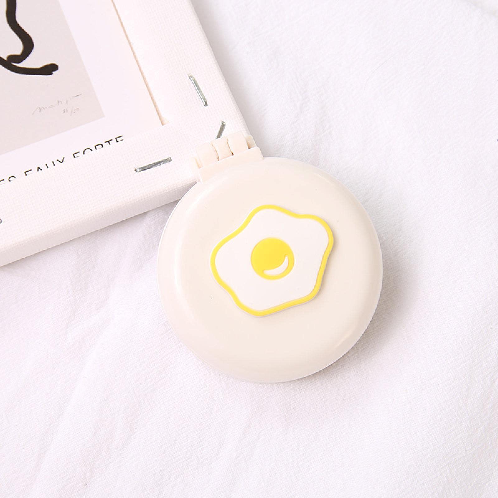 Egg-Shaped Folding Air Cushion Head Massage Comb with Cosmetic Mirror - Portable Plastic Hair Brush for Travel & Home Use - Perfect for Stress Relief, Scalp Care & On-the-Go Styling