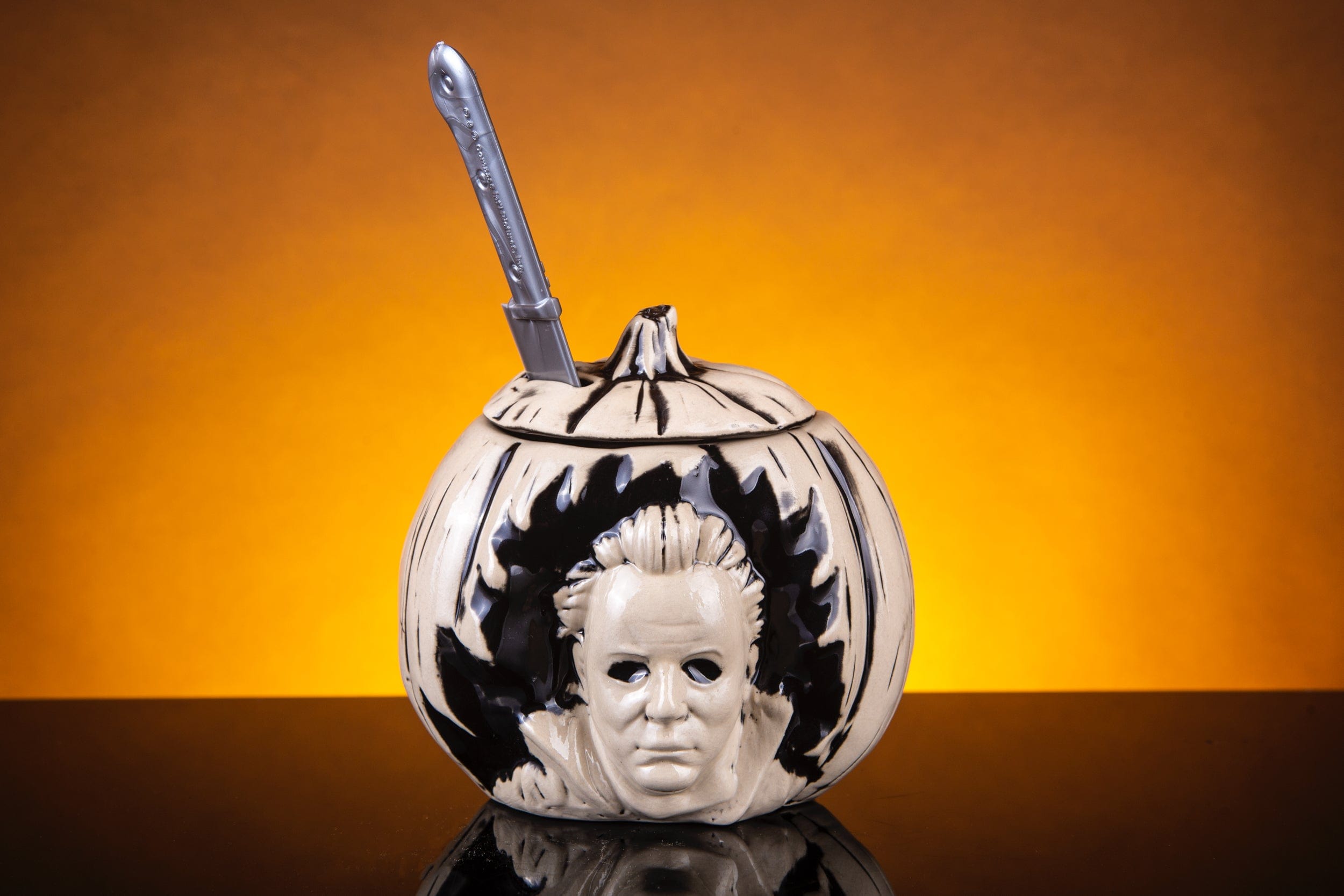 Halloween Tiki Mug (Beyond Fest Black) - Spooky Ceramic Cup for Halloween Parties, Themed Events & Tropical Drink Serving