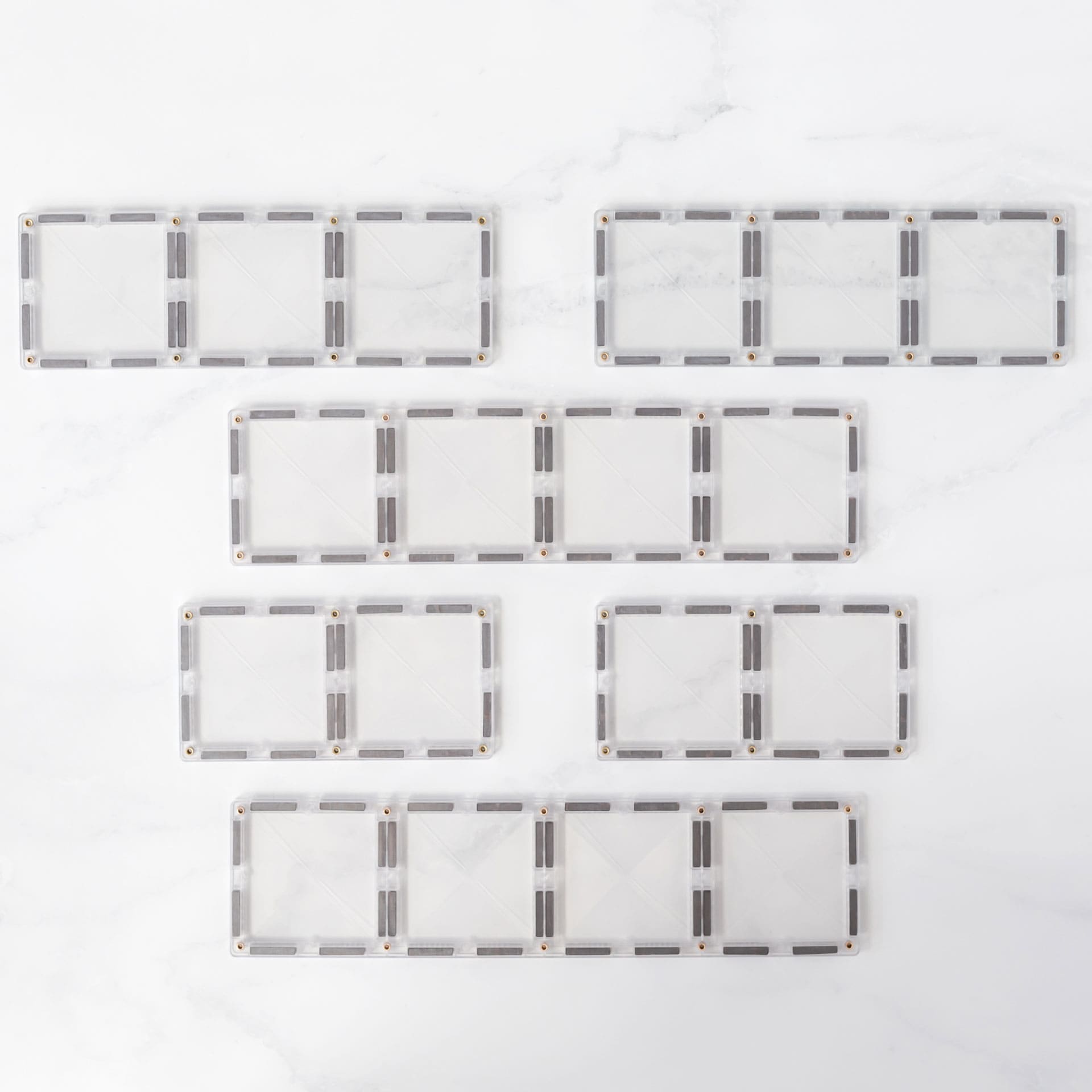 Connetix Magnetic Tiles 12-Piece Clear Rectangle Set - STEM Educational Building Toys for Kids, Perfect for Classroom & Home Play