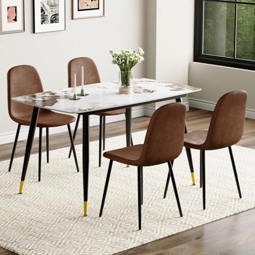 50'' Pdl Table + Brown Chais