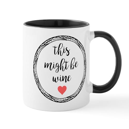White/Black Inside - This Might Be Wine Mugs