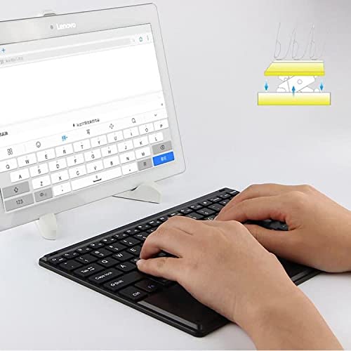 BoxWave SlimKeys Bluetooth Keyboard with Trackpad for Microsoft Surface Pro 8 - Portable Wireless Keyboard | Perfect for Work, Travel & Home Office Use (Jet Black)