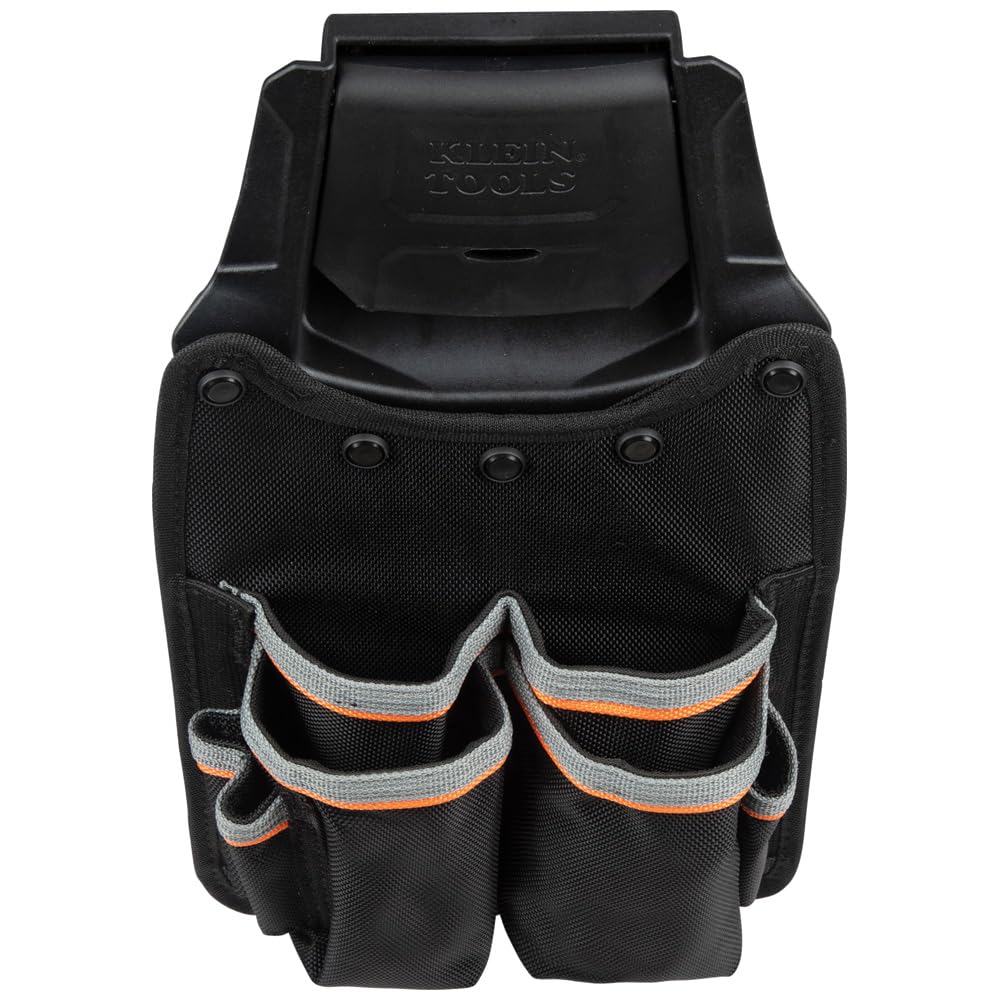 Klein Tools 55912 Tradesman Pro Modular Piping Tool Pouch with Belt Clip - Compatible with Klein Click Lock Wall Rack & Tool Belts | Ideal for Plumbers, Electricians & HVAC Technicians