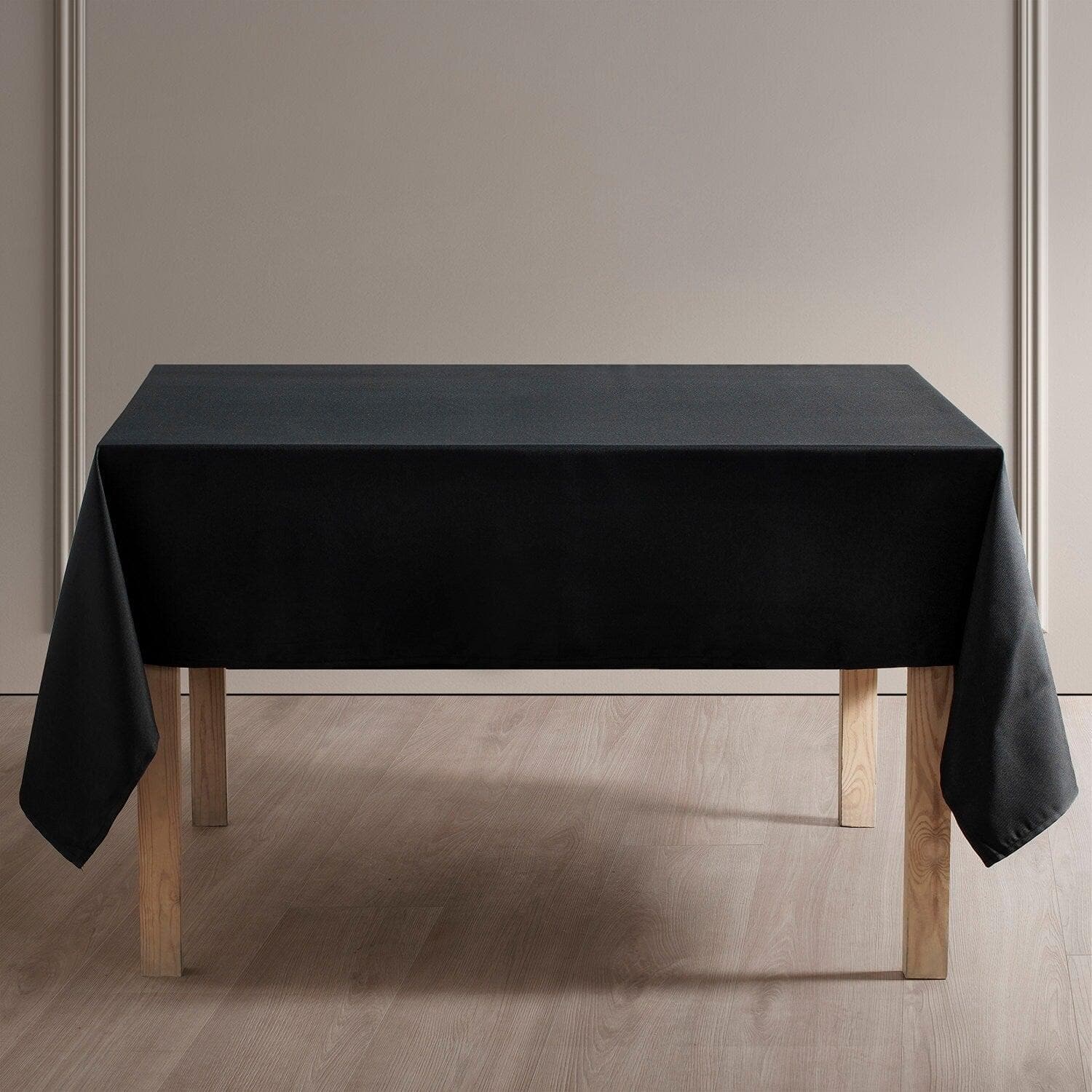 Premium Black Performance Twill Tablecloth - Wrinkle & Stain Resistant - Perfect for Dining, Parties & Outdoor Events (Free Gift Included)