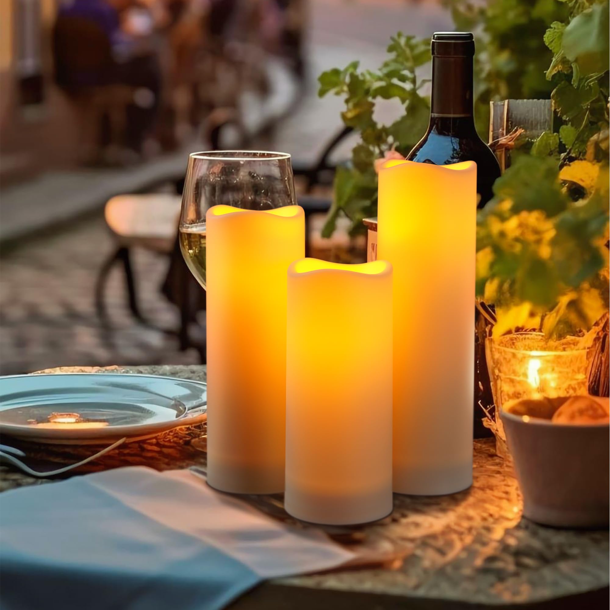 Waterproof Flameless LED Candles - 12PCS Outdoor Battery Candles for Patio & Garden
