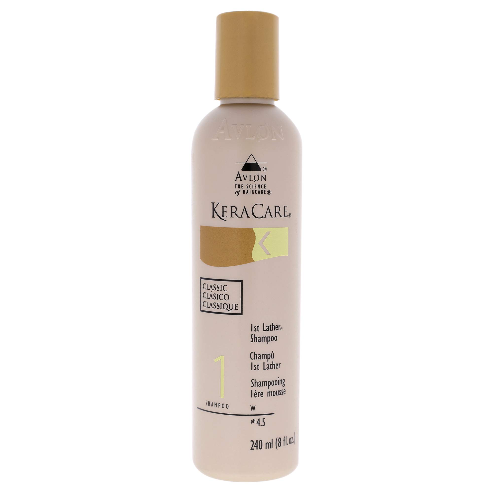 Avlon KeraCare 1st Lather Shampoo for Men & Women - 8 oz Hydrating & Cleansing Shampoo for Dry, Damaged Hair - Perfect for Salon Quality Hair Care at Home